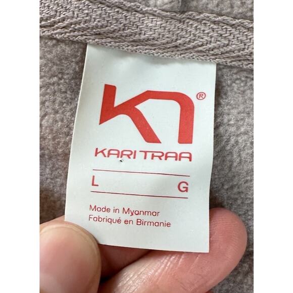 Kari Traa Women’s Fleece Hooded Top Size Large Gray 1/4 Zip Pullover - Picture 4 of 9